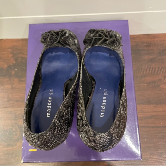 Madden Girl Micolee Snakeskin Peeptoe Pumps Sz 7 - Picture 7 of 11